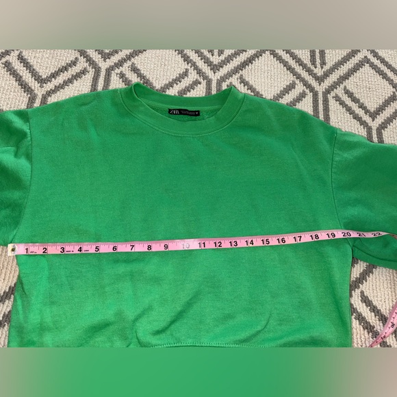 Zara Bright Green Cropped Crew Top and Jogger Set - Picture 7 of 11